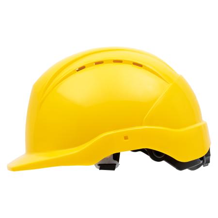 Nitras Head Protect 9500 Schutzhelm mit Größenregulierung und Kinnriemen, gelb